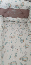 Load image into Gallery viewer, Baby Bumpers 120x60, 100% cotton personalised by embroidery
