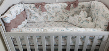 Load image into Gallery viewer, Baby Bumpers 120x60, 100% cotton personalised by embroidery
