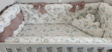 Load image into Gallery viewer, Baby Bumpers 120x60, 100% cotton personalised by embroidery
