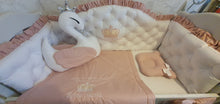 Load image into Gallery viewer, Luxury baby bedding 120x60 personalised by embroidery, 100% cotton
