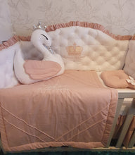 Load image into Gallery viewer, Luxury baby bedding 120x60 personalised by embroidery, 100% cotton
