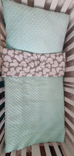 Load image into Gallery viewer, Baby pillow and duvet 100% cotton and dimple minky
