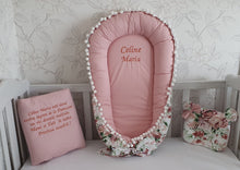 Load image into Gallery viewer, Baby nest personalised by embroidery Pillow and Duvet

