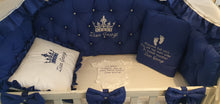 Load image into Gallery viewer, Luxury baby bedding 140x70 personalised by embroidery, 100% cotton
