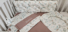Load image into Gallery viewer, Baby bedding 90x50 100% cotton personalised by embroidery
