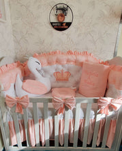 Load image into Gallery viewer, Luxury baby bedding 140x70 personalised by embroidery, 100% cotton
