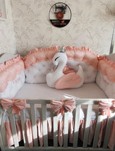 Load image into Gallery viewer, Luxury baby bedding 140x70 personalised by embroidery, 100% cotton
