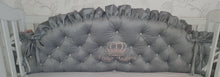 Load image into Gallery viewer, Luxury baby Bumper 140x50 

Velvet, personalised by embroidery duble face
