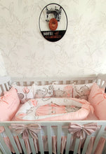 Load image into Gallery viewer, Luxury baby bedding 120x60 personalised by embroidery
