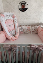 Load image into Gallery viewer, Luxury baby bedding 120x60 personalised by embroidery
