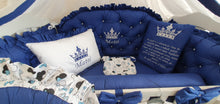 Load image into Gallery viewer, Luxury baby bedding 140x70 personalised by embroidery, 100% cotton
