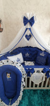 Load image into Gallery viewer, Luxury baby bedding 140x70 personalised by embroidery, 100% cotton
