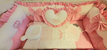Load image into Gallery viewer, Luxury baby bedding 120x60, personalised by embroidery 
