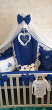 Load image into Gallery viewer, Luxury baby bedding 120x60 personalised by embroidery, 100% cotton
