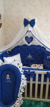Load image into Gallery viewer, Luxury baby bedding 120x60 personalised by embroidery, 100% cotton
