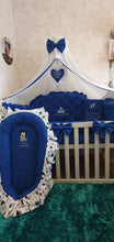 Load image into Gallery viewer, Luxury baby bedding 120x60 personalised by embroidery, 100% cotton
