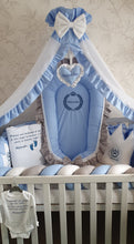 Load image into Gallery viewer, Luxury baby bedding 120x60, personalised by embroidery
