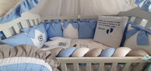 Load image into Gallery viewer, Luxury baby bedding 120x60, personalised by embroidery
