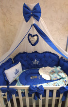Load image into Gallery viewer, Luxury baby bedding 140x70 personalised by embroidery, 100% cotton
