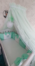 Load image into Gallery viewer, Luxury baby bedding 120x60, personalised by embroidery
