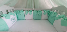 Load image into Gallery viewer, Luxury baby bedding 120x60, personalised by embroidery
