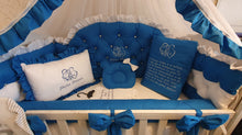 Load image into Gallery viewer, Luxury baby bedding 120x60 personalised by embroidery, 100% cotton
