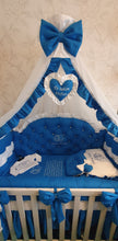 Load image into Gallery viewer, Luxury baby bedding 120x60 personalised by embroidery, 100% cotton
