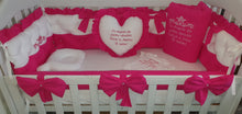 Load image into Gallery viewer, Luxury baby bedding 120x60 

Personalised by embroidery 100% cotton
