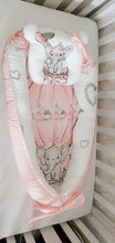 Load image into Gallery viewer, Baby nest personalised by embroidery and pillow
