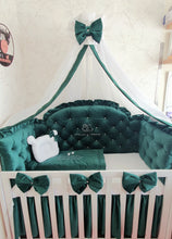 Load image into Gallery viewer, Luxury baby bedding 120x60 personalised by embroidery
