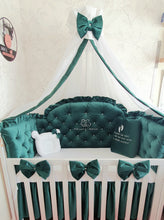 Load image into Gallery viewer, Luxury baby bedding 120x60 personalised by embroidery
