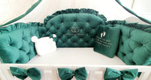 Load image into Gallery viewer, Luxury baby bedding 120x60 personalised by embroidery
