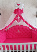 Load image into Gallery viewer, Luxury baby bedding 120x60 personalised by embroidery, 100% cotton
