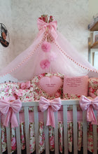 Load image into Gallery viewer, Luxury baby bedding 140x70 personalised by embroidery
