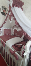 Load image into Gallery viewer, Luxury baby bedding 120x60 personalised by embroidery
