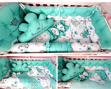 Load image into Gallery viewer, Baby bedding 120x60 personalised by embroidery
