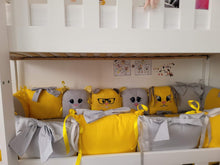 Load image into Gallery viewer, Bumpers for Single Bed 190x90 personalised by embroidery... 100% cotton
